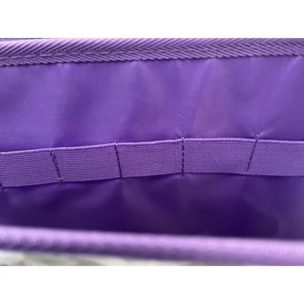 Mary Kay purple & Silver tote bag Travel Makeup Keeper Cosmetic 10”Hx 12W 5”D